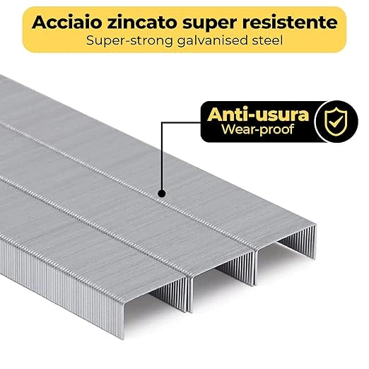 Stanox - Punti Metallici 12,8 x 6 mm, Pacchetto da 10000 Pezzi, Compatibili con Chiodatrici ad Aria Compressa!