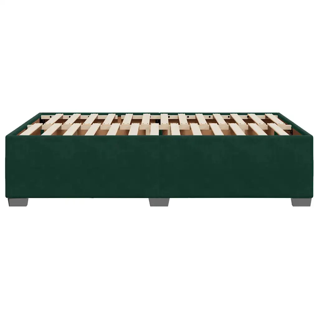 Giroletto senza Materasso-Struttura Letto Verde Scuro 120x190 cm Velluto 432062