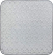 Cuscino per incontinenti assorbente, 51 x 56 cm, con fondo antiscivolo, lavabile, adatto a divano, sedia a rotelle, auto (grigio)