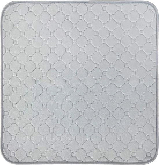Cuscino per incontinenti assorbente, 51 x 56 cm, con fondo antiscivolo, lavabile, adatto a divano, sedia a rotelle, auto (grigio)