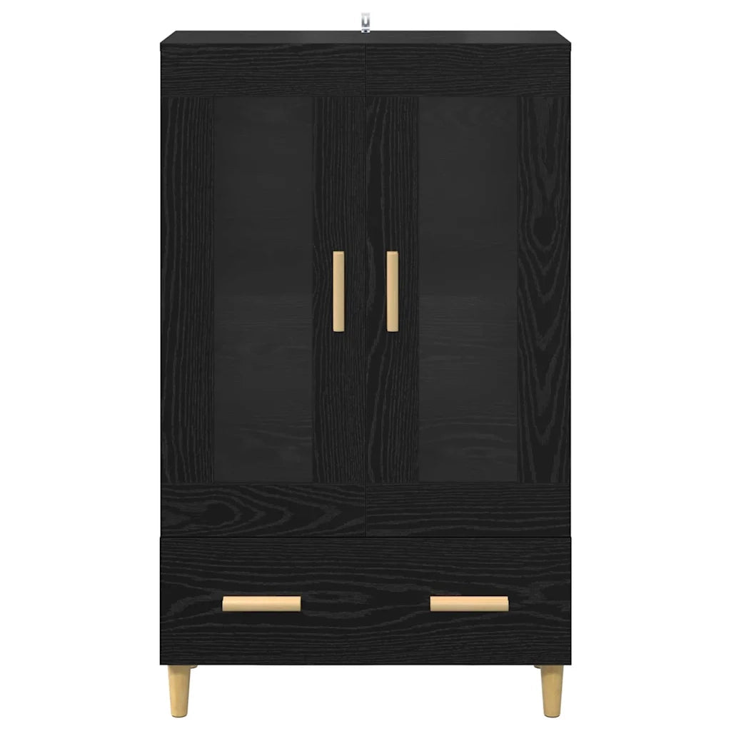 Credenza-Buffet-Armadio da cucina Rovere Nero 70 x 31 x 115 cm Legno multistrato 584874