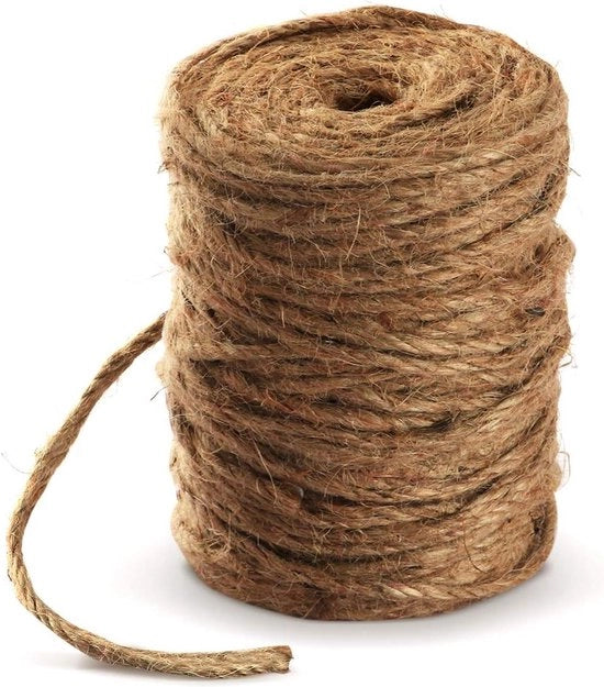 Corda di Juta 4 mm - 100 m - Corda di Juta per Decorazione e Artigianato