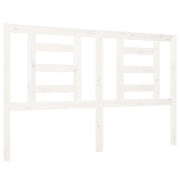 Testiera | Testata per Letto Bianca 126x4x100cm in Legno Massello di Pino