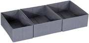 Set di 3 organizzatori a cassetti, compatibili con armadi PAX da 75x35 cm, pieghevoli e stabili, scatole per la conservazione dei vestiti robuste in grigio
