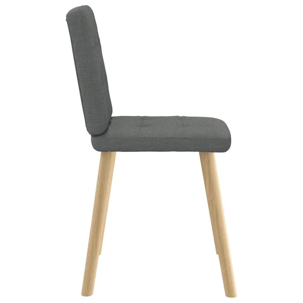 vidaXL Sedie da Pranzo 4 pz Grigio Scuro in Tessuto