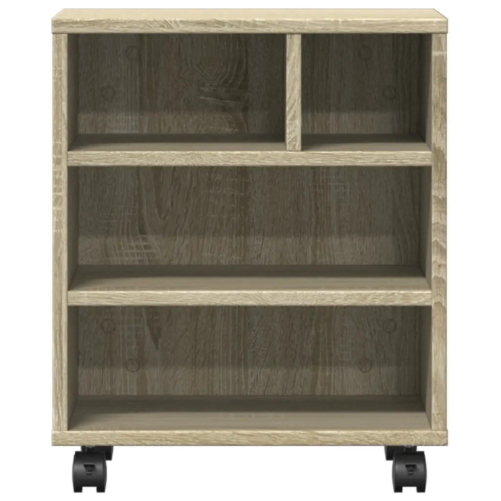 Supporto per Stampante con Ruote Rovere Sonoma 41x32x48 cm 840620