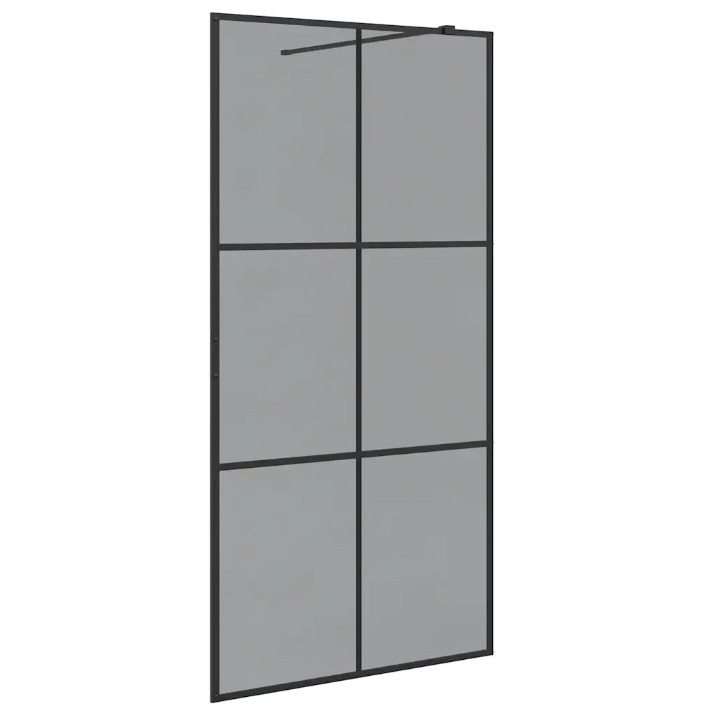 Parete Doccia Walk-in Nero 100 x 195 cm vetro temperato
