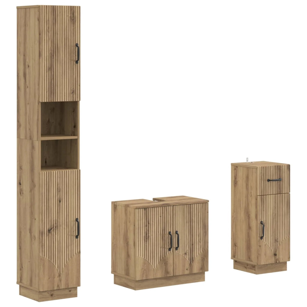 Set di armadietti da bagno in 3 pezzi HOORN 3417881