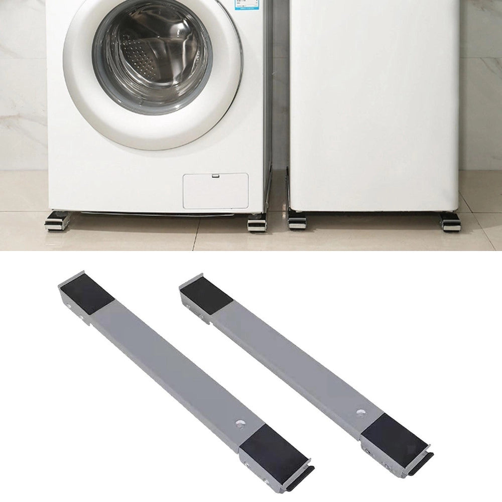 Trade Shop - Set 2 Piastre Basi Staffe Supporto Con Ruote Per Spostare Frigorifero Lavatrice -