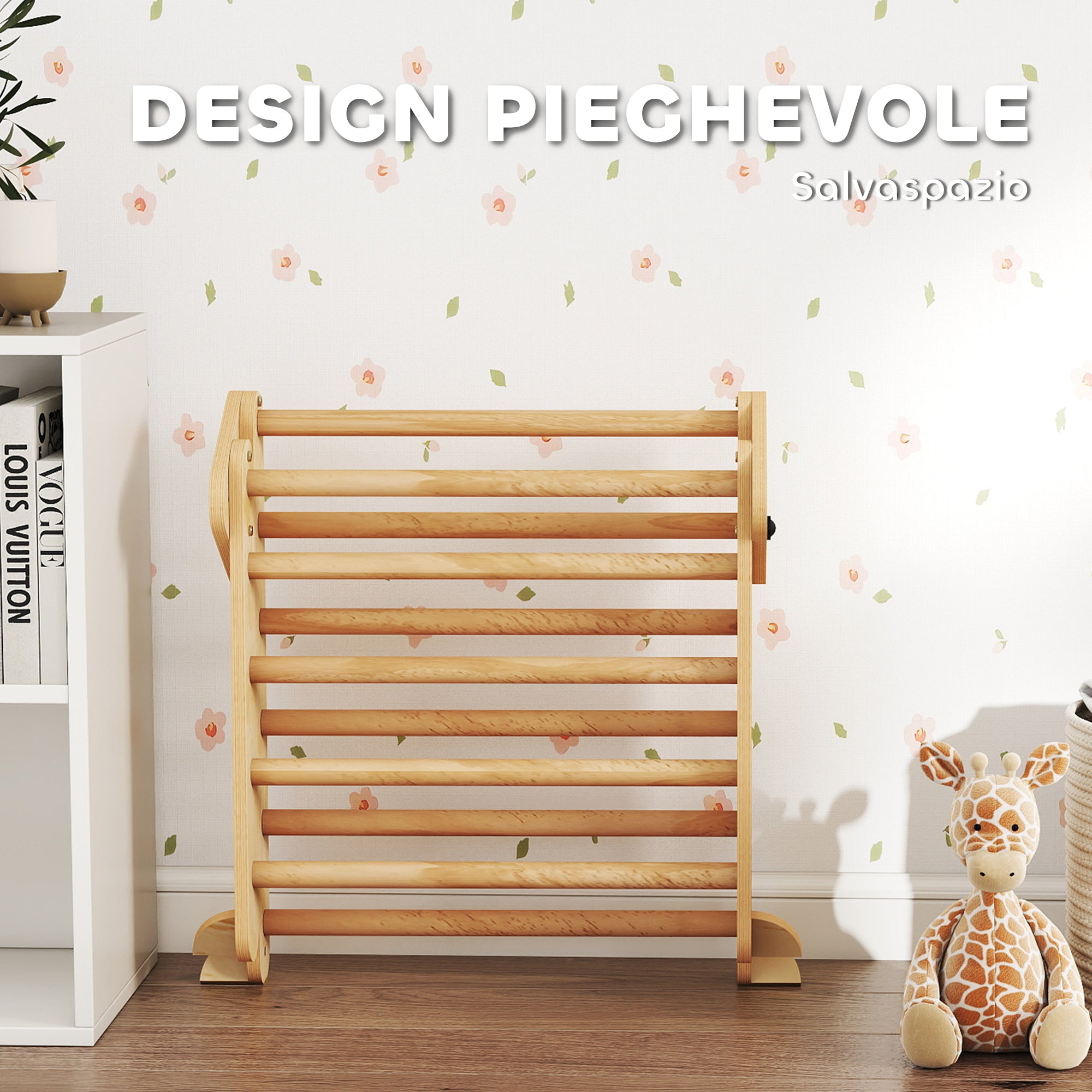 Gioco per Bambini 5 in 1 con Triangolo Parete Liscia e Arco 188x70x59 cm in Legno di Pioppo e Pino