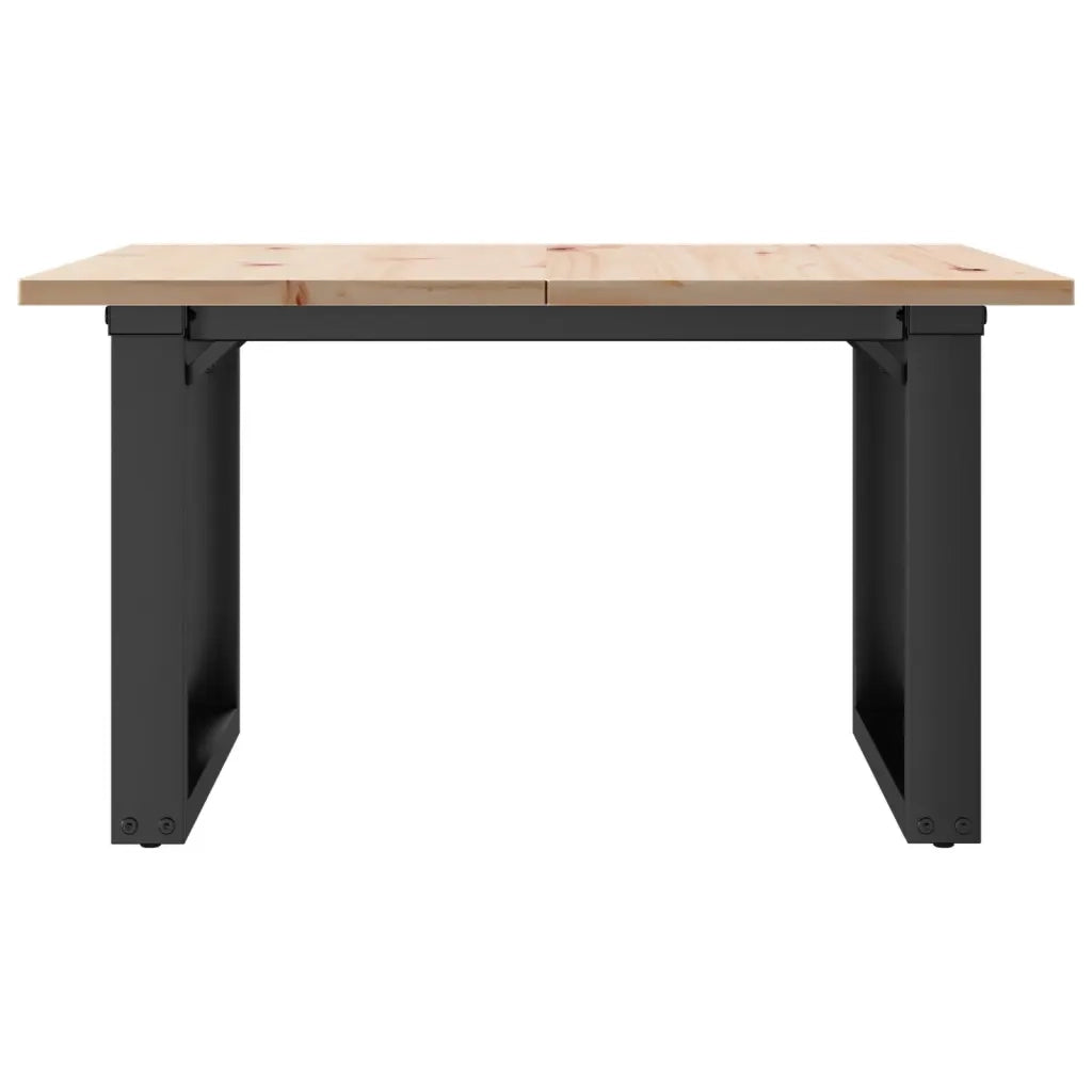 Tavolino da Salotto Telaio a O 70x70x40cm Legno Pino e Acciaio 3282661