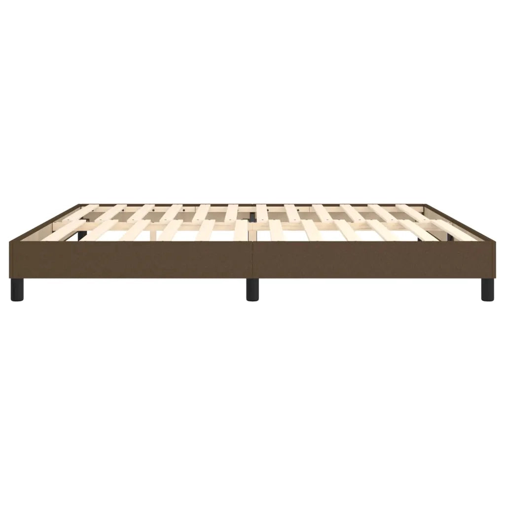 Struttura Letto a Rete a Molle Marrone Scuro 200x200 cm in Tessuto 3120543