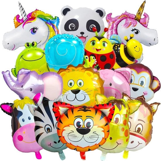 Decorazioni per festa di carta bolle animali safari decorazioni di giungla per compleanno - 16 pezzi animali della foresta decorazioni per compleanno di giungla