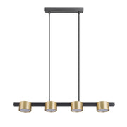 Lampada sospensione MIRELLA 4 spot oro/nero GX53 Polux
