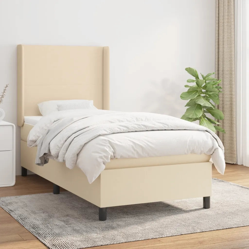 Giroletto a Molle con Materasso Crema 80x200 cm inTessuto cod mxl 60717