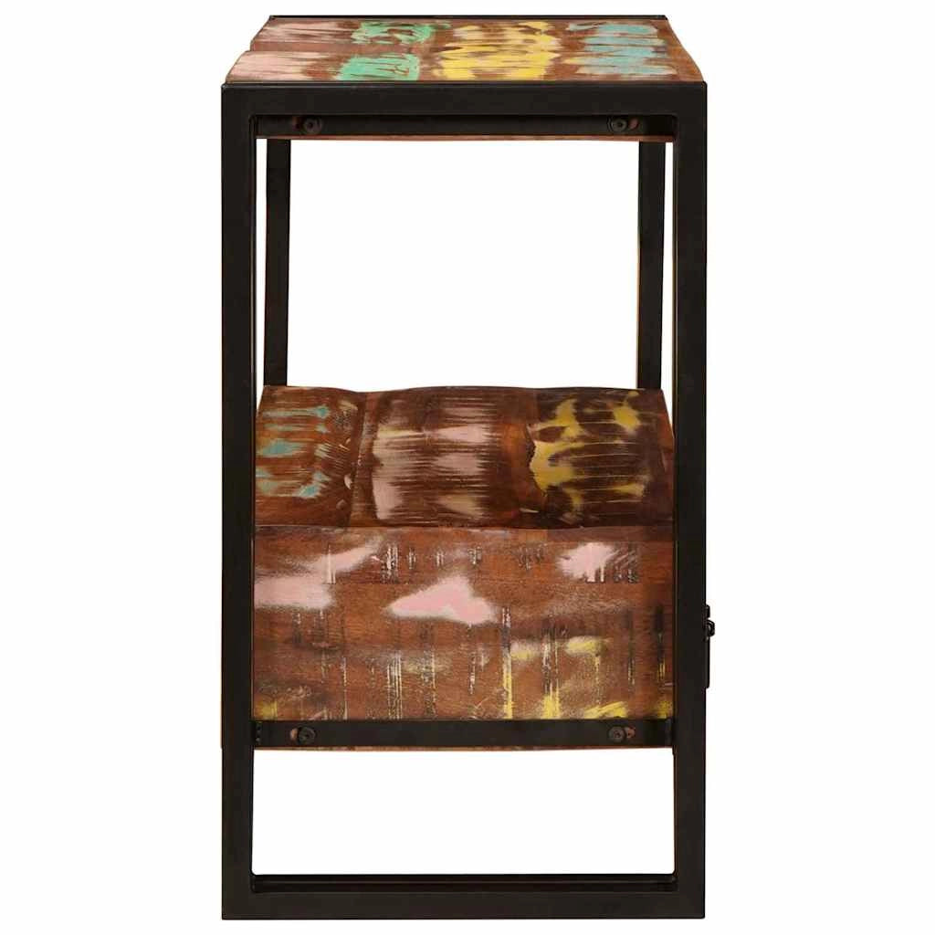 Mobiletto moderno con cassetto 71 x 33 x 58 cm pratico e resistente in ferro nero 02_0058001