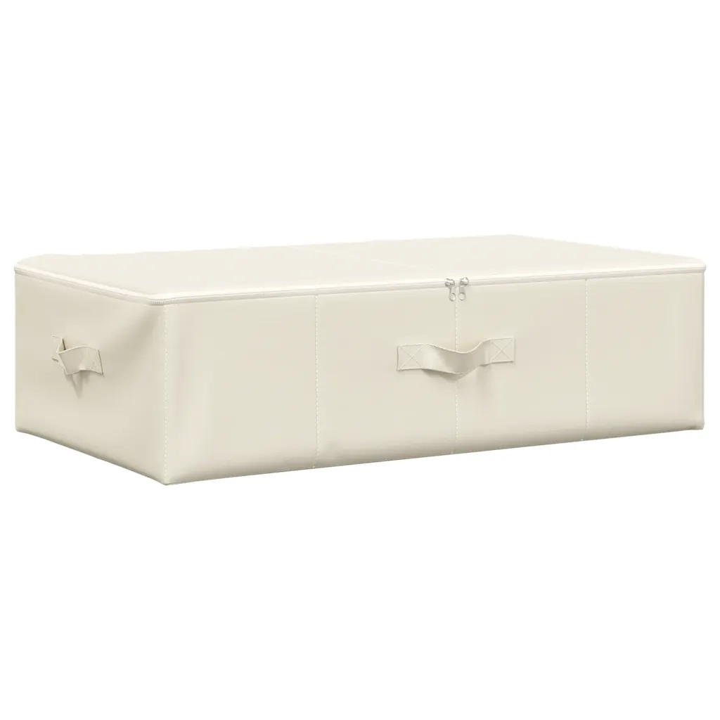 Scatola Portaoggetti in Tessuto 70x40x18 cm Crema 332907