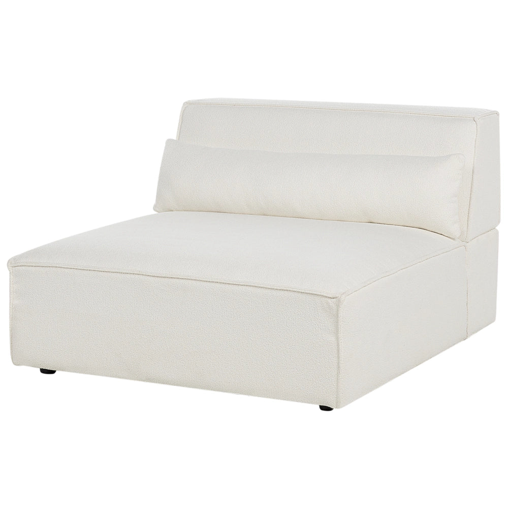 Divano componibile a 3 posti Divano componibile in bouclé bianco con gambe nere Soggiorno moderno