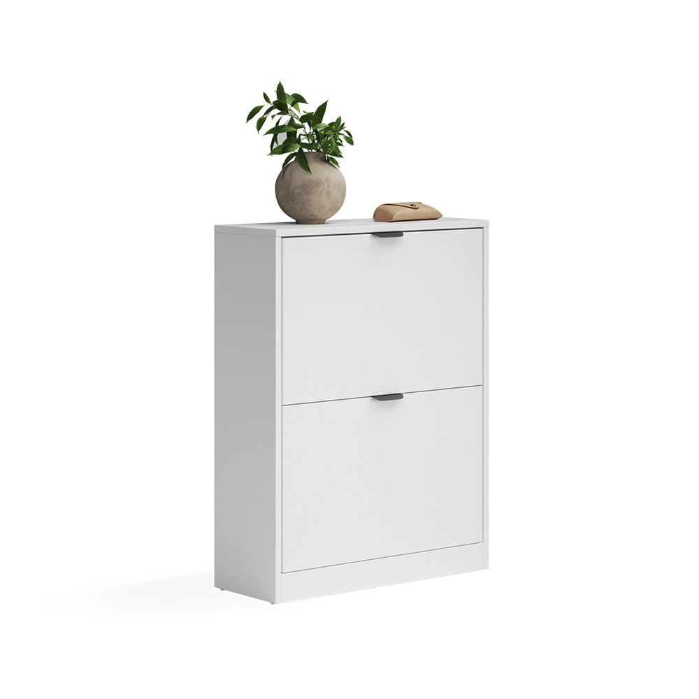 Scarpiera da ingresso Gizmo Bianco/Nero 59 x 77.6 cm con 2 scomparti Vicco