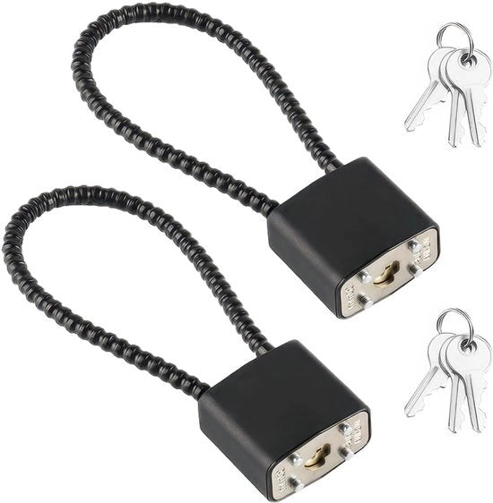 Cavo isolante con chiave, cavo metallico flessibile per sicurezza, nero