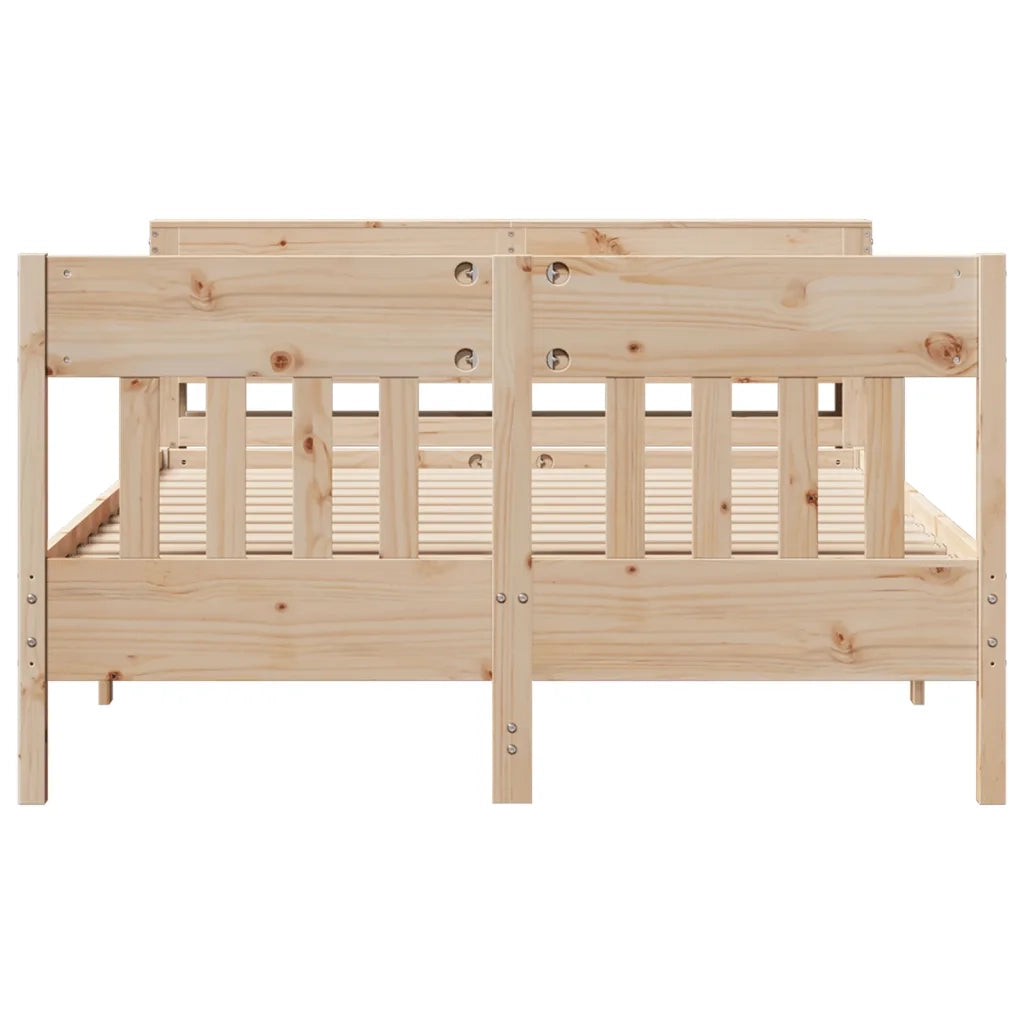 Letto senza Materasso 150x200 cm in Legno Massello di Pino 3306261