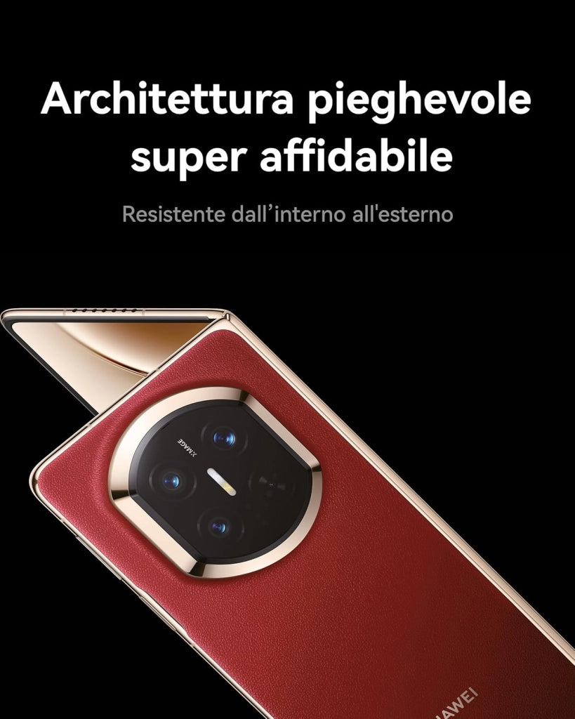 HUAWEI Mate X7, Smartphone Pieghevole, 16+512G, Display Pieghevole LTPO da 8" 120 Hz, Fotocamera True-to-Colour, Vetro Kunlun, Batteria da 5300 mAh per Tutto il Giorno, Nebulosa Rosso