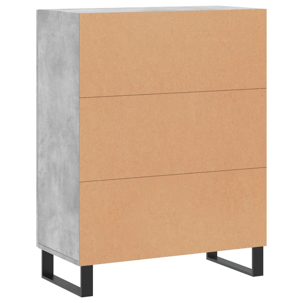 Credenza Grigio Cemento 69,5x34x90 cm in Legno Multistrato 827752