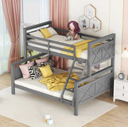 Letto a castello trasformabile 90/140x200 cm grigio