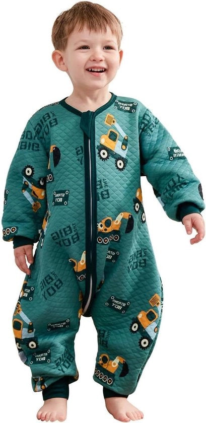 Slaapzak per bambino con piedi e maniche estensibili per neonati da 18 a 36 mesi, 15 TOG, imbottitura in cotone.