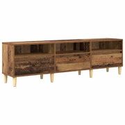 Mobile porta TV rettangolare rustico con pratici ripiani 150 x 30 x 45 cm legno composito finitura legno anticato 02_0052479