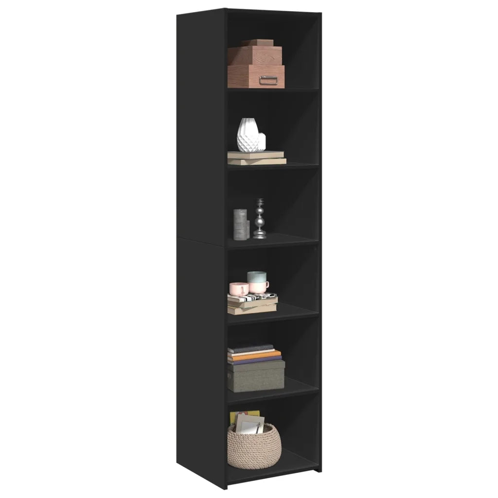 Credenza Nera 45x41x185 cm in Legno Multistrato 3281674