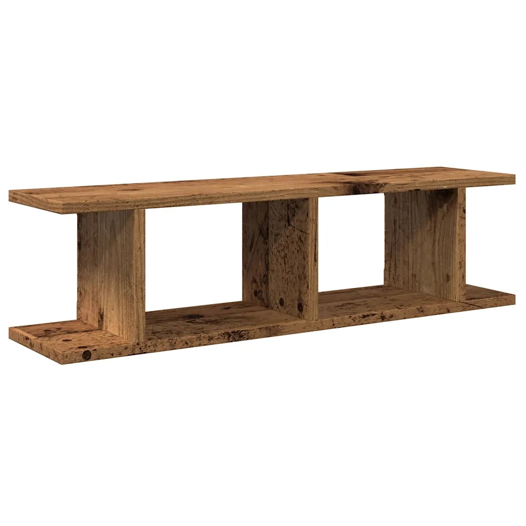 Mensole da Parete 2pz Legno Vecchio 75x18x20 cm in Truciolato 856598