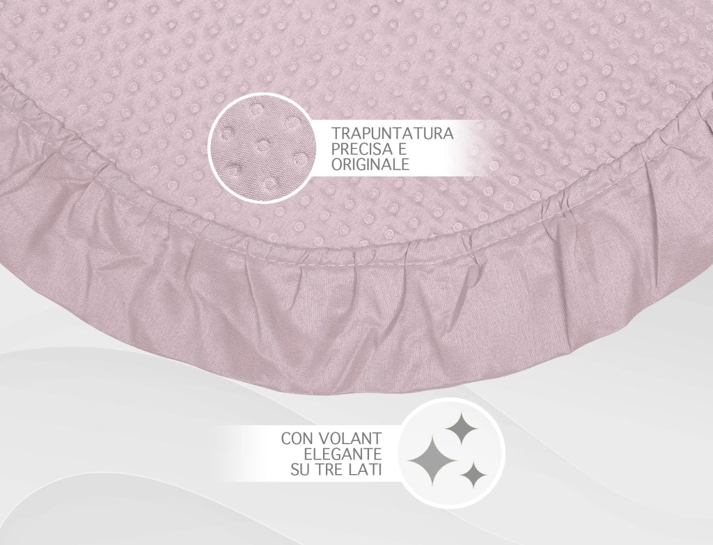 Copriletto Trapuntato Volant Matrimoniale Trapuntino Tinta Unita Due Piazze Con Balze Coperta Leggera Primavera Estate Trapunta Leggera Lilla