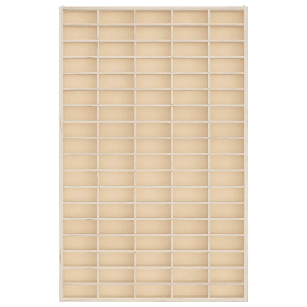 Vetrina da collezione in legno con 90 scomparti 50,5x4,5x79 cm 4017379