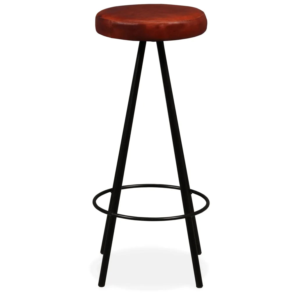 Sgabelli da Bar 4 pz in Vera Pelle 245444