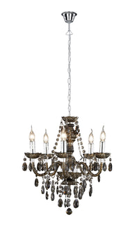 Lampadario Sospeso da Interno Attacco E14 in Metallo Cromo