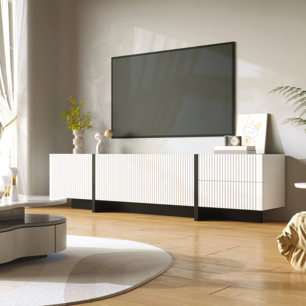 Mobile TV con 3 Ante e 2 Cassetti ¨C MINIMAL ¨C 190 cm