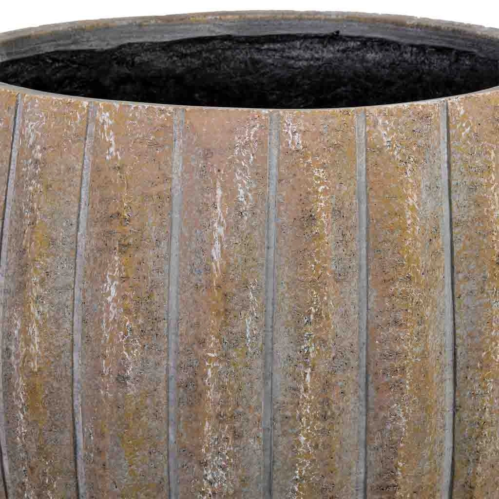 Vaso in fibra di vetro marrone 53x53x48,5 cm