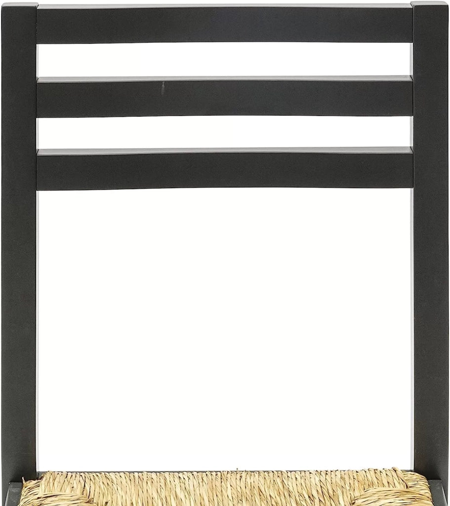 Set 2 sedie legno shabby nero seduta legno l.43 h.87 p.48 - Mobili 2G