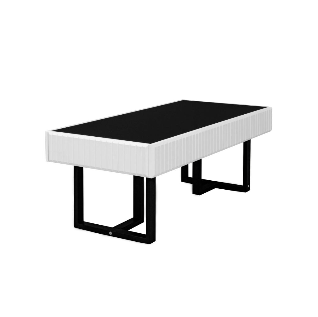 TAVOLINO DA SALOTTO moderno 110 x 50,5 x 41 cm bianco e nero
