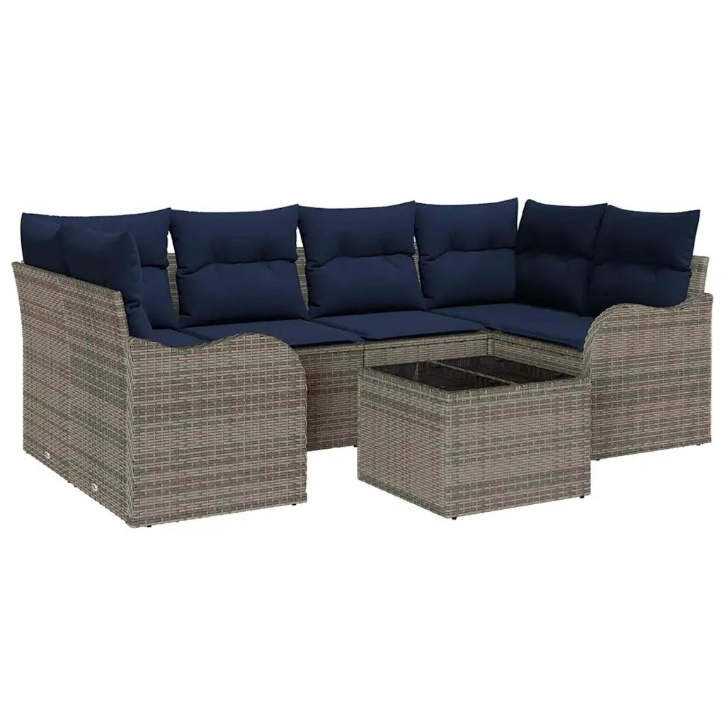 Set Divano da Giardino Grigio 55 x 55 x 37 cm polyrattan 3345605