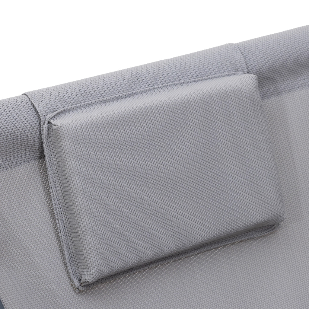 Set di 2 sedie CYPRUS - struttura in textilene grigio/bianco