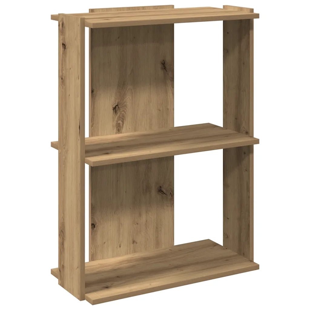 Libreria a 3 Ripiani-Scaffale per Libri-Mobile di Stoccaggio Rovere 60x30x80 cm Legno Multistrato