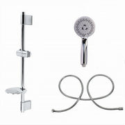 Trade Shop - Saliscendi Doccia Cromato Doccetta Multigetto Mensola Portasapone Bagno Tubo 79390 -