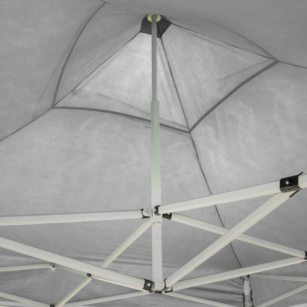 Gazebo Richiudibile Pieghevole 3x6m in Acciaio e PVC Impermeabile Bianco