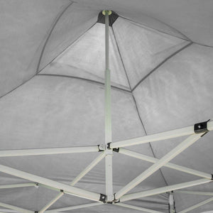 Gazebo Richiudibile Pieghevole 3x6m in Acciaio e PVC Impermeabile Bianco