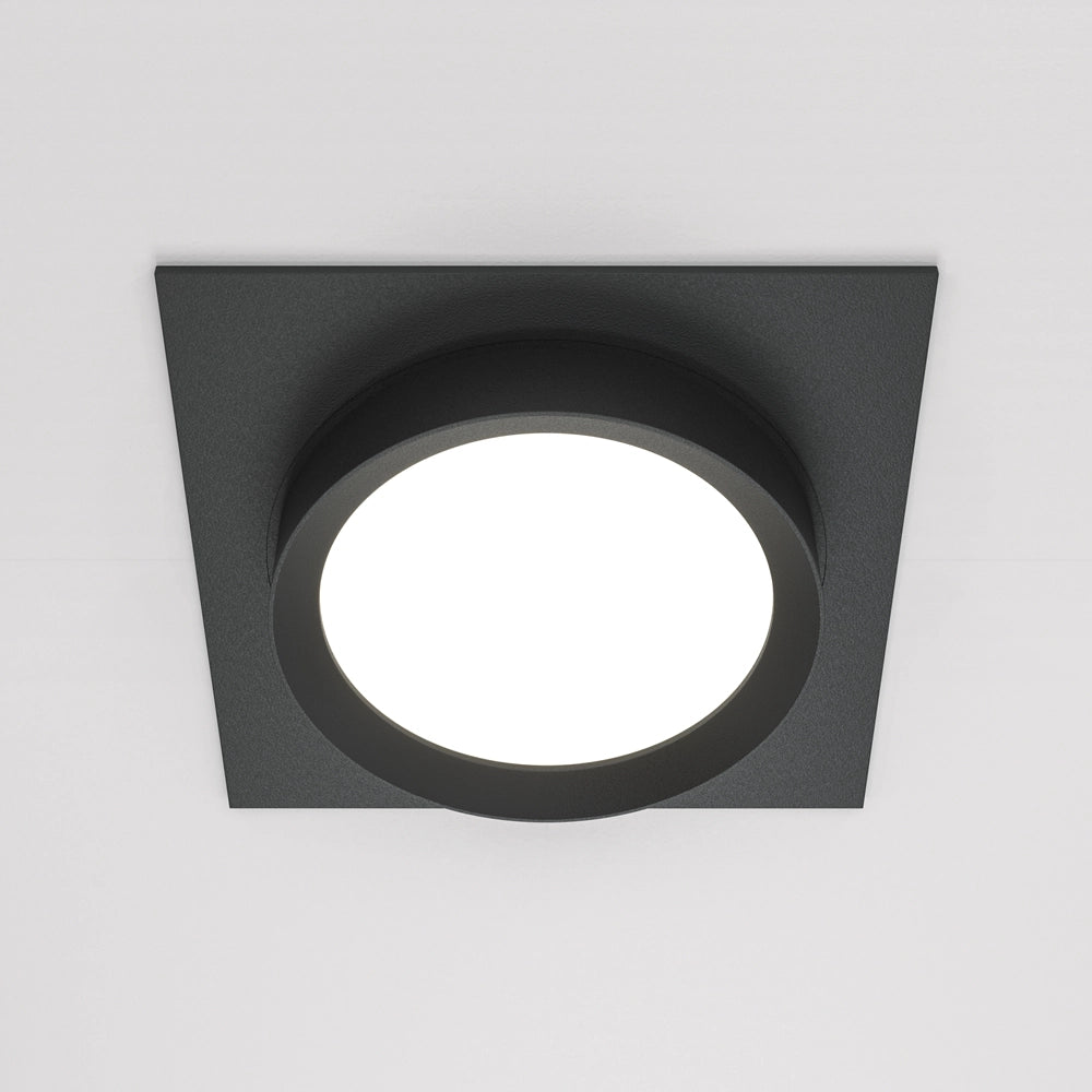 Maytoni Hoop faretto incasso soffitto quadrato nero GX53