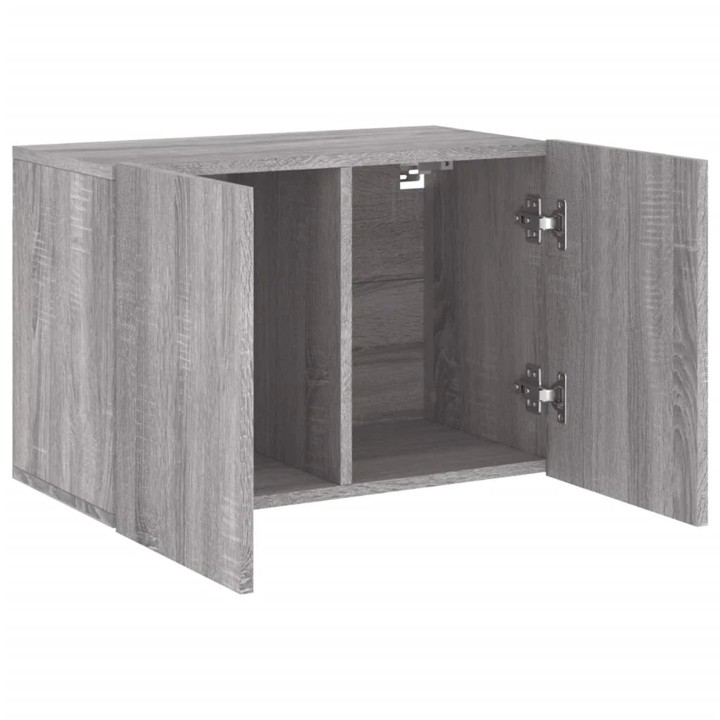 Mobile TV multimediale scaffale TV mobile TV credenza porta TV sala da pranzo soggiorno camera da letto a parete Sonoma 60 x 30 x 41 cm grigio 02_0028189