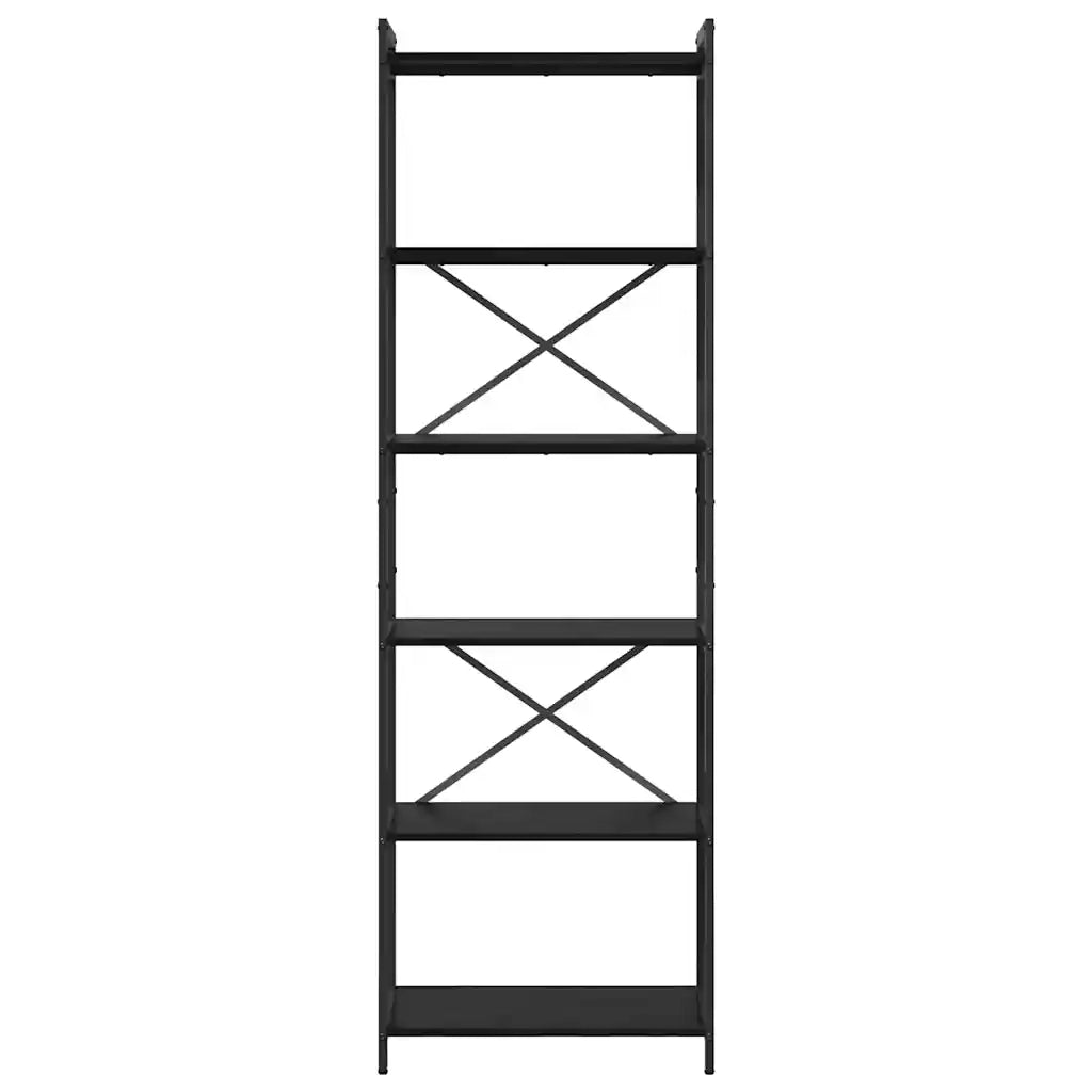 Libreria-Scaffale per Libri-Mobile di Stoccaggio Rovere Nero 40 x 30 x 85 cm Legno multistrato 722574