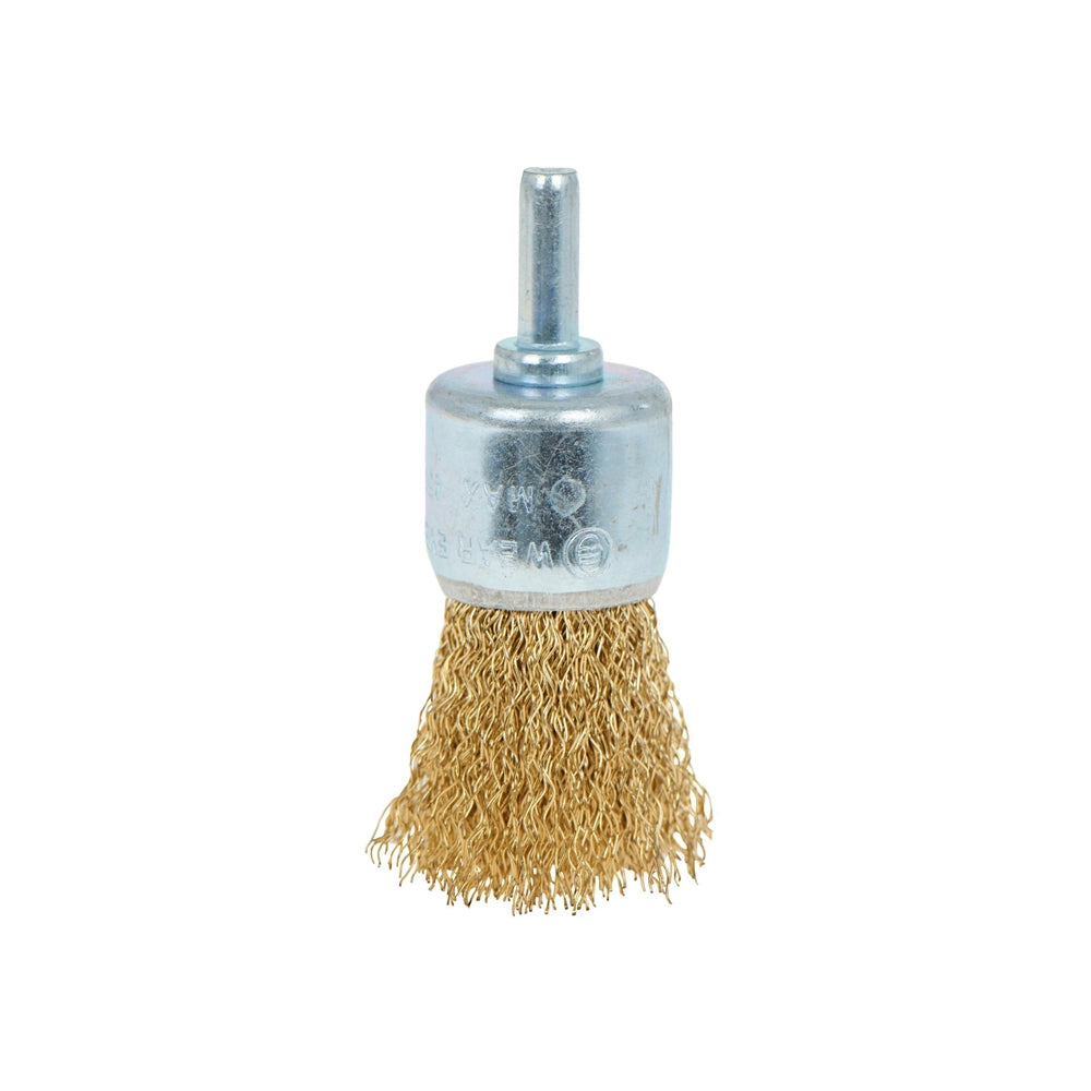 SET 5PZ SPAZZOLE METALLICHE IN FILO DI OTTONE ONDULATO CON GAMBO 6mm GEKO G00641